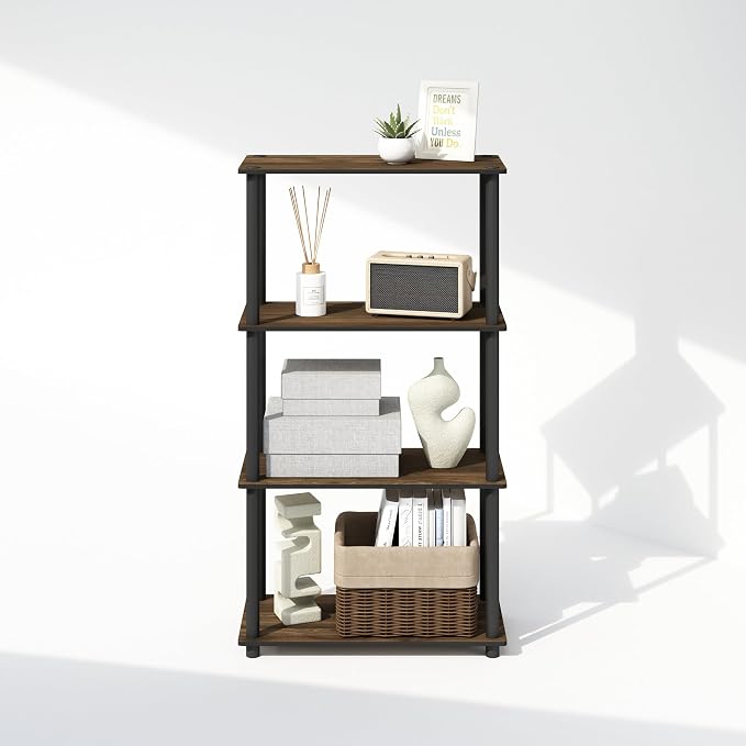 Furinno Turn-N-Tube Book Shelf, 4-Tier Bookshelf, Bookcase - Image 7