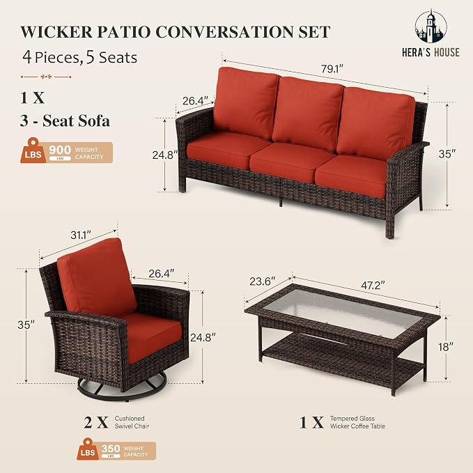 HERA'S HOUSE Patio Furniture Set - Image 6