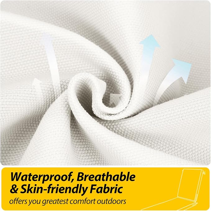 AAAAAcessories Outdoor Chaise Lounge Cushions, Fade-Resistant, Waterproof Patio - Image 4