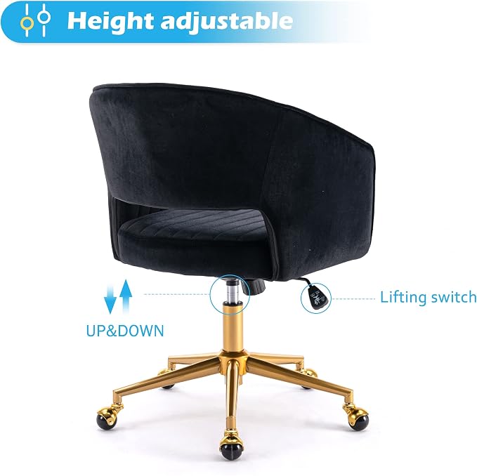 KCC Home Office Chair Swivel Desk Chair Accent Armchair Upholstered Modern - Image 4