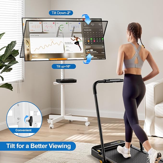 Mobile TV Stand for 23-65 Inch LCD LED Flat/Curved Panel Screen TVs, Height - Image 2