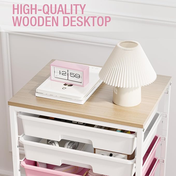 Rolling Cart with Drawers, Craft Storage, Teacher Cart, Storage Cart on Wheels - Image 7