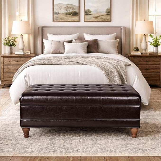 HomePop Deluxe Tufted Storage Bench - Image 2