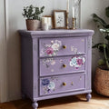 Floral Vintage Rub on Transfer for Furniture Large Flower UV DTF Transfer by Flortlias