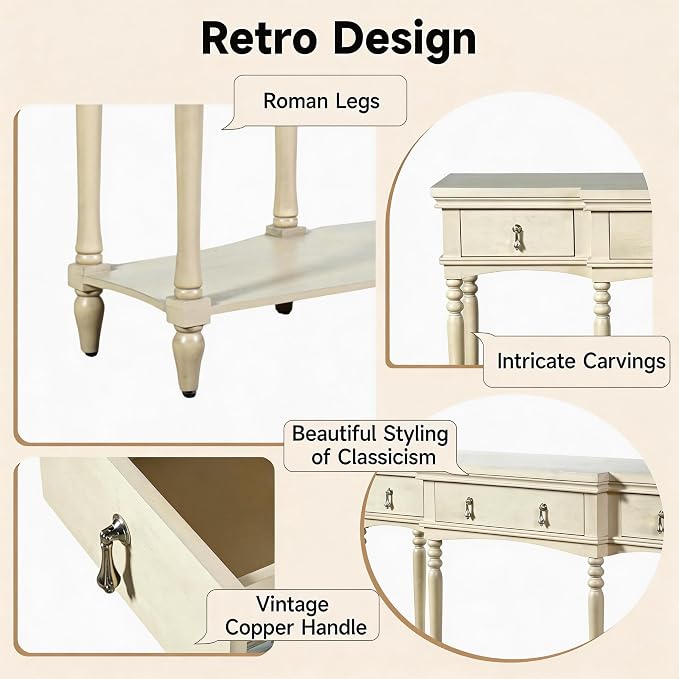 Traditional Retro Console Table - Image 5