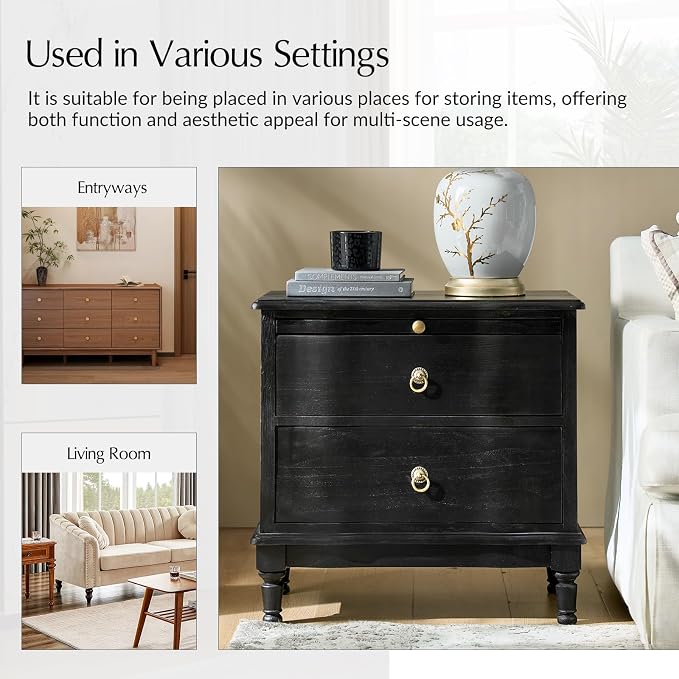 HULALA HOME Solid Wood Storage End Table - Image 6
