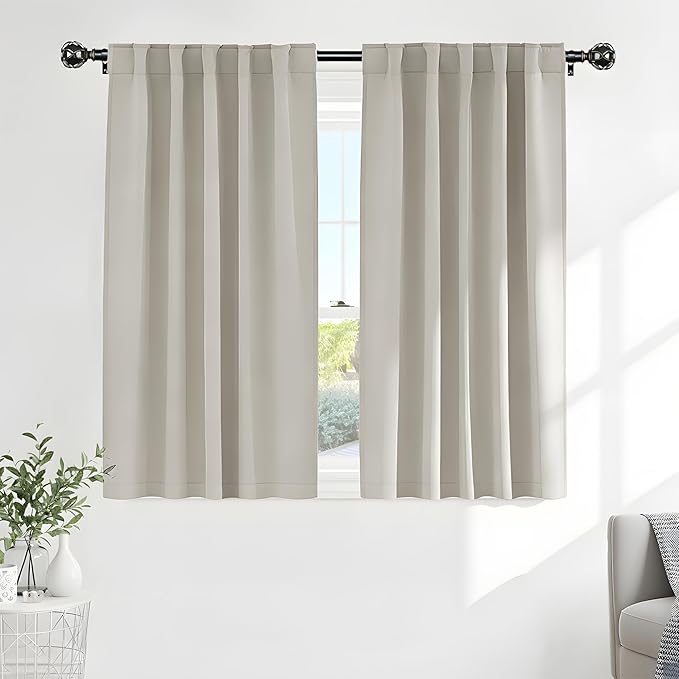 PONY DANCE Rod Pocket and Back Tab Blackout Curtains by PONYDANCE