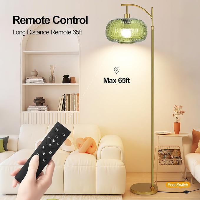 QIYIZM Glass Floor Lamp for Living Room - Image 4