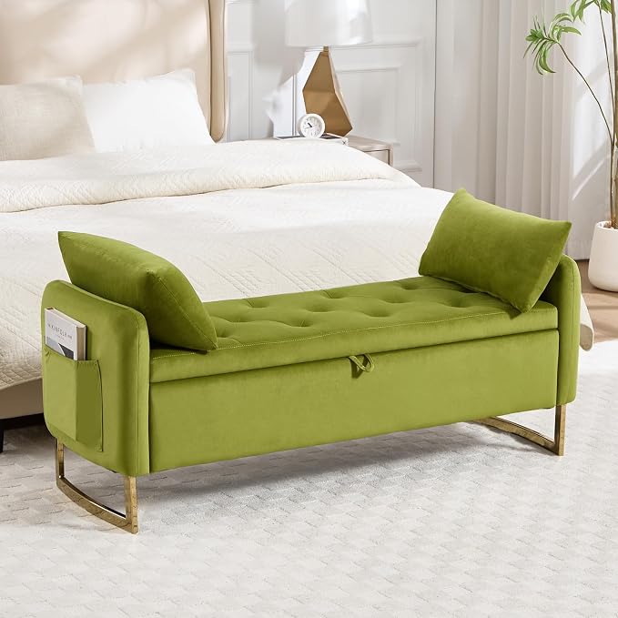 48" End of Bed Bench, Modern Storage Benches by HOMYKA