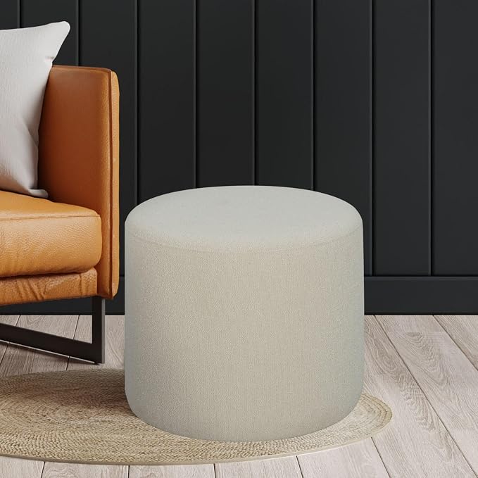 Studio Living Wentworth 19" Round Ottoman, Urban Transitional, Fully Assembled - Image 2