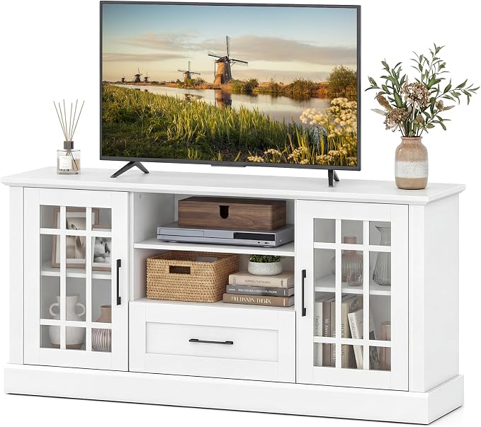Giantex Farmhouse TV Stand for 65/70 Inch TV, Tall Entertainment Center - Image 9