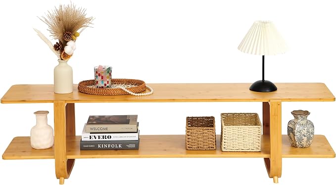 Bamboo TV Stand for TVs up to 65", Accent Entertainment Center - Image 8