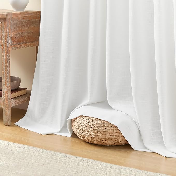 IVAPUPU Snow White Pinch Pleated 84 Inch Curtains - Image 6