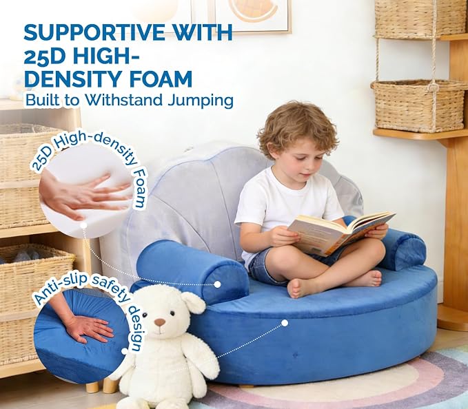 Snuggly Toddler Chair, Soft Kids Sofa - Image 5