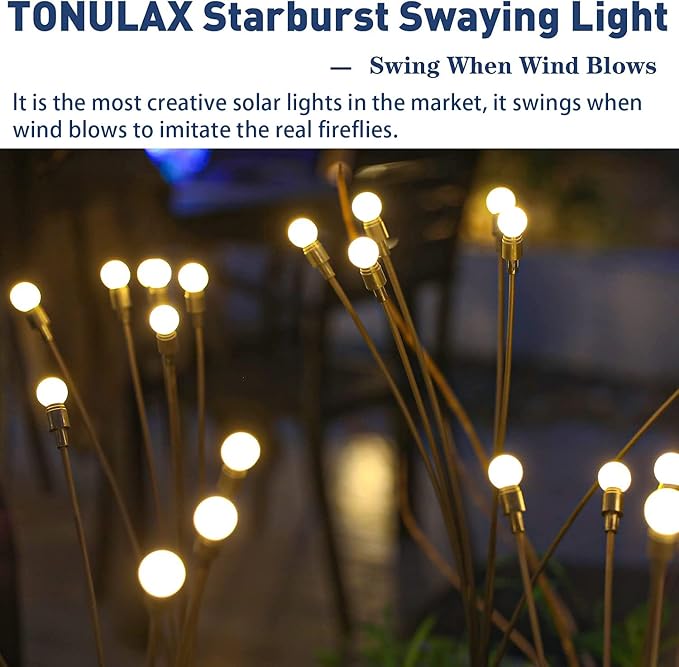 TONULAX Solar Garden Lights 6 Pack - Image 6