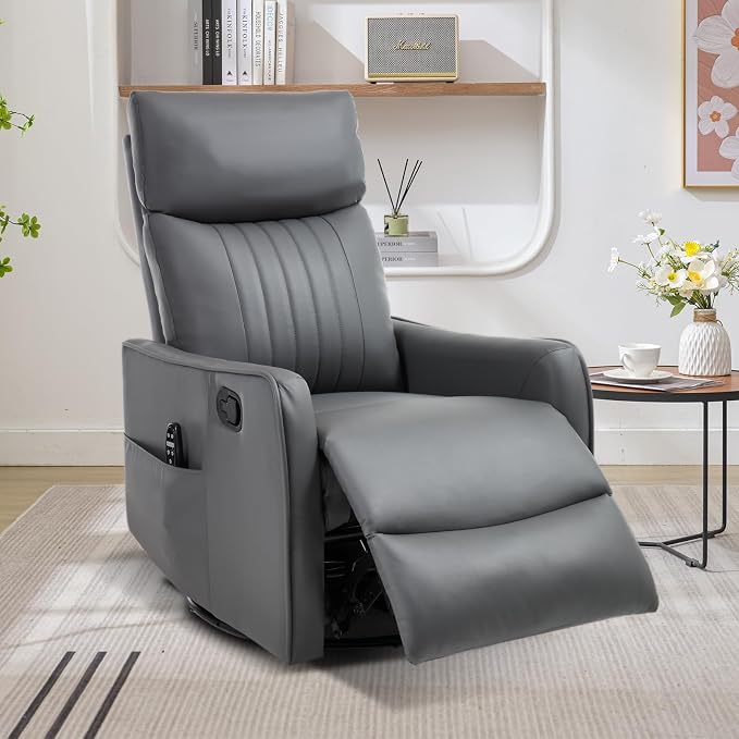 Trustyue Swivel Rocker Recliner Chair, 360° Swivel Recliner - Image 3