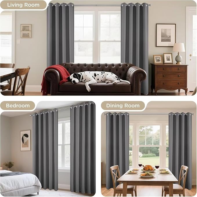 Joydeco Blackout Curtains 95 Inch Length 2 Panels Set, Thermal Insulated Long - Image 5