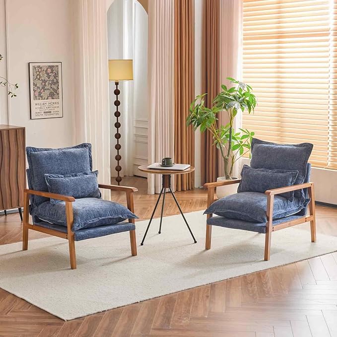 VINGLI Mid-Century Modern Cloud Accent Armchairs set of 2 by VINGLI