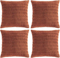 Fancy Homi 4 Packs Rust Decorative Throw Pillow Covers 22x22 Inch by Fancy+Homi