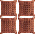 Fancy Homi 4 Packs Rust Decorative Throw Pillow Covers 16x16 Inch by Fancy+Homi