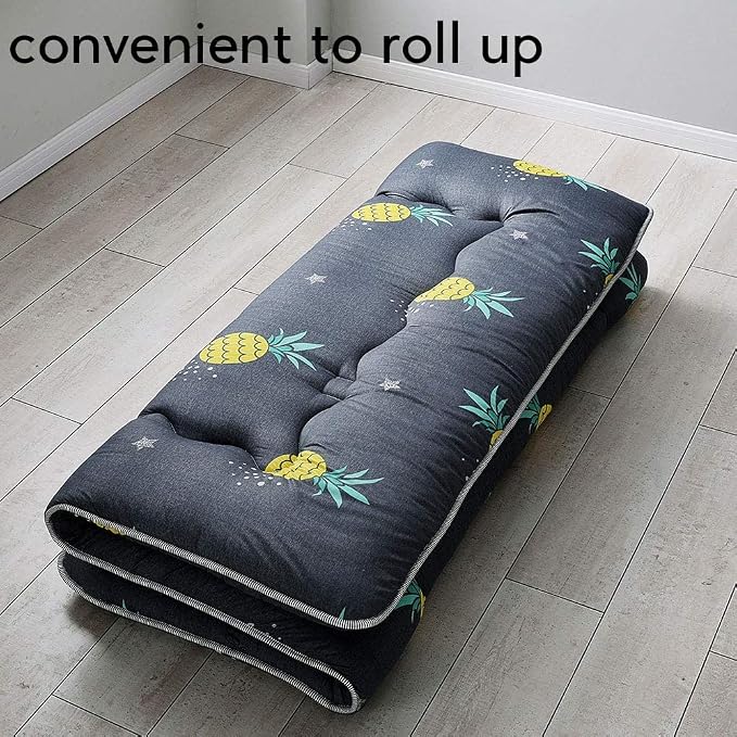 MAXYOYO Grey Pineapple Japanese Floor Futon Mattress, Tatami Floor Mat Portable - Image 5