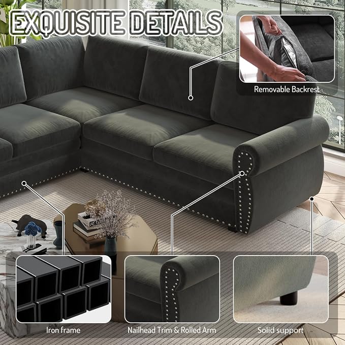 88.2" Sectional Sleeper Sofa - Image 5
