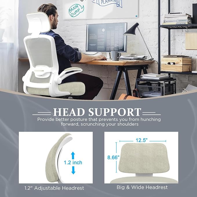 Mimoglad Office Chair, High Back Ergonomic Desk Chair - Image 5