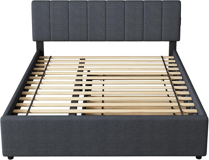 Queen Size Upholstered Platform Bed - Image 5