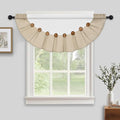 FRAMICS Farmhouse Valance Curtains, Boho Cotton Linen Kitchen Valance, Rustic by FRAMICS