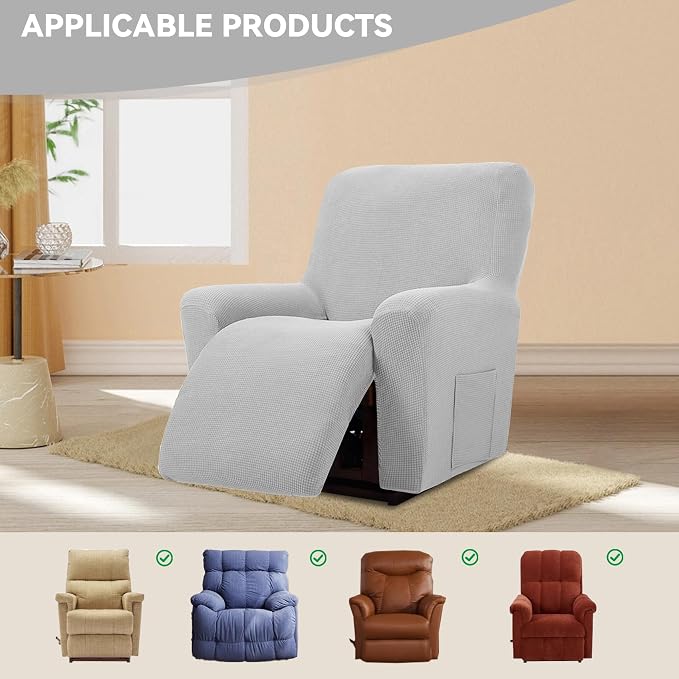 Cupuamon Recliner Chair Covers, Lazy Boy Recliner Covers Stretch Reclining - Image 5