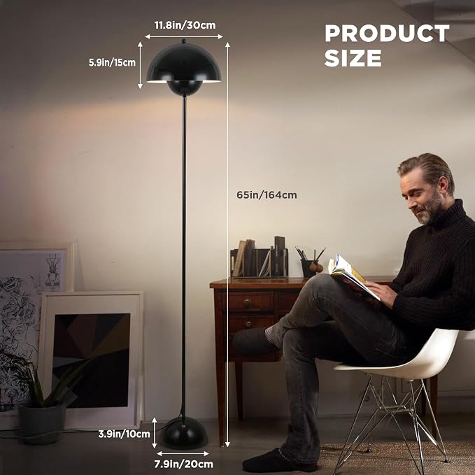 COSYLUX Modern Floor Lamp for Living Room, Industrial Tall Standing Lamp for - Image 5