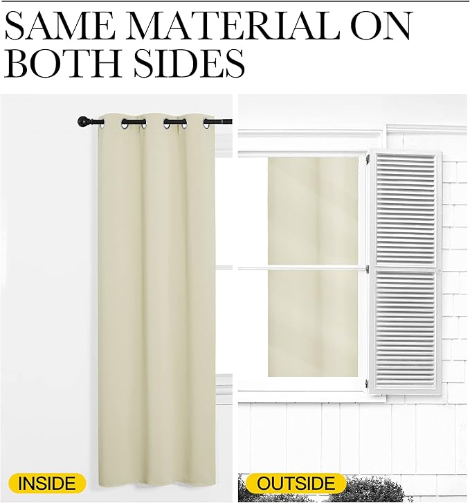 NICETOWN Kitchen Curtains for Decoration, 2 Panels, W42 x L78 inches, Thermal - Image 6