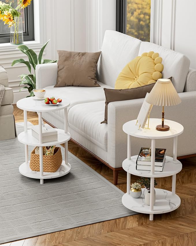 XBurmo Round Coffee Table for Living Room - Image 5