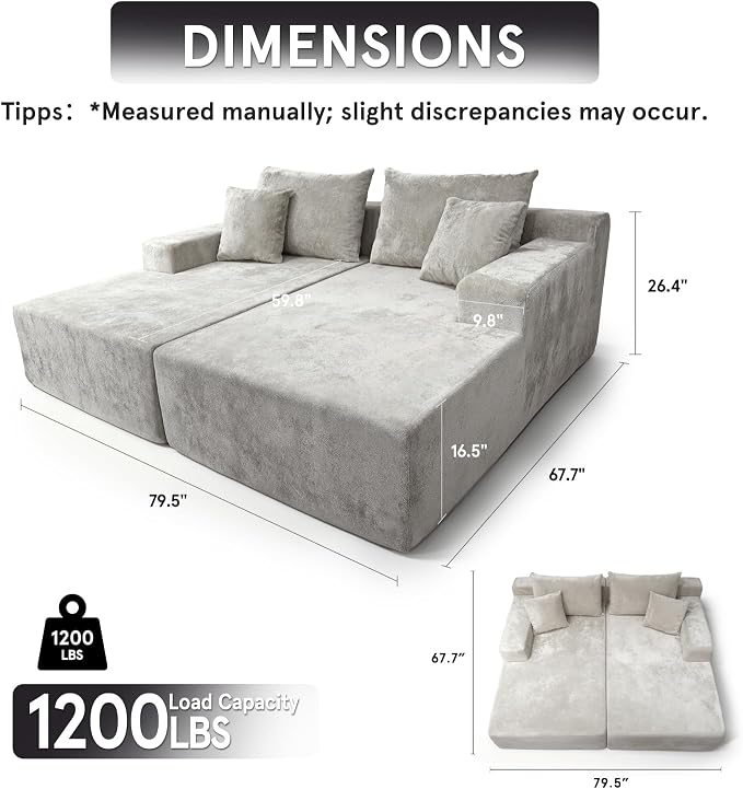 SYTOPIA Loveseat Chaise Lounge - Image 2