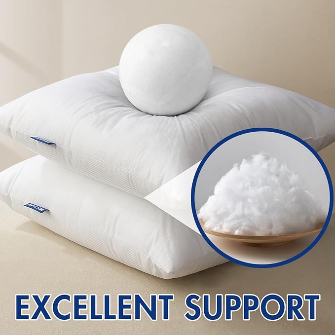 MIULEE Pillow Insert 24x24 Inch, Decorative Square Throw Pillow Inserts - Image 3