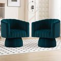Swivel Accent Barrel Chair Set of 2- Cute Comfy Small Round 360° Arm Chair by YUUIJOAA