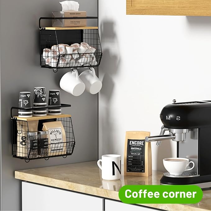 Magnetic Shelf for Fridge with Wood Lid, Fruit Potato and Onion Storage Bins - Image 4