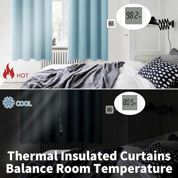BGment Room Darkening Curtains 45 Inches Long - Image 3