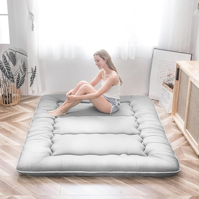 MAXYOYO Japanese Floor Mattress, Thicken Futon Sleeping Pad Foldable Roll Up - Image 9