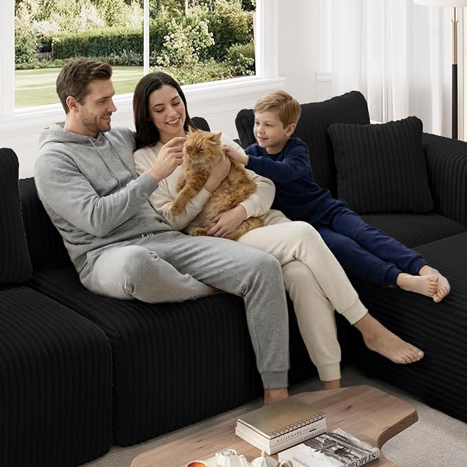 Novilla 141" Modular Sectional Sofa, Modern Cloud Sectional Couch - Image 11