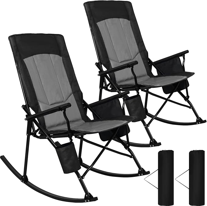 Romswi 2 Pack High Back Portable Rocking Chair by Romswi