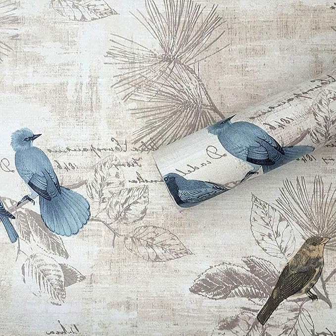 Vintage Floral Self Adhesive Wall Paper Shelf Liner Funitures Dresser Drawer - Image 4