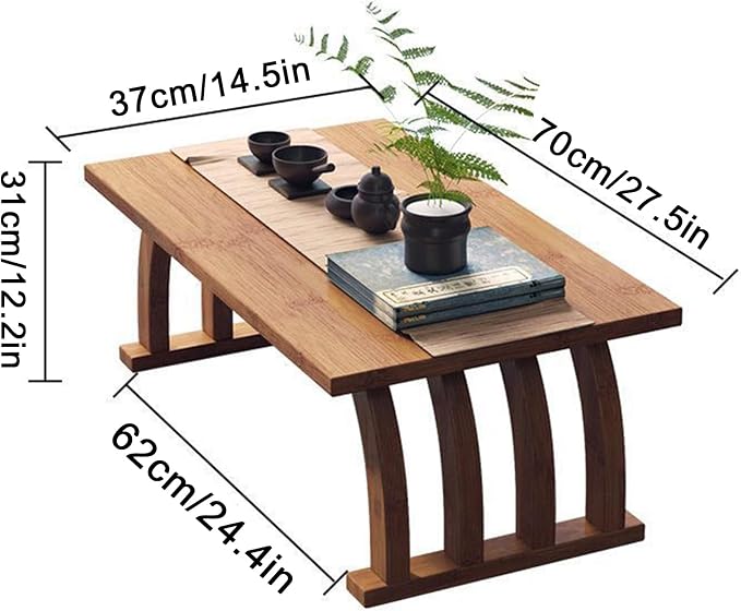 Bamboo Japanese Floor Table, Small Coffee Table & Tea Table, Altar Table - Image 4