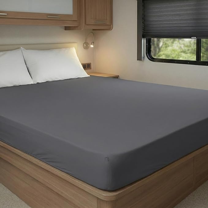 Stretchy Queen Fitted Sheet for 4 Inch Low Profile Mattress - Image 5