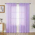 Gwine Lilac Sheer Curtains 72 Inches Long 2 Panels Set by Gwine