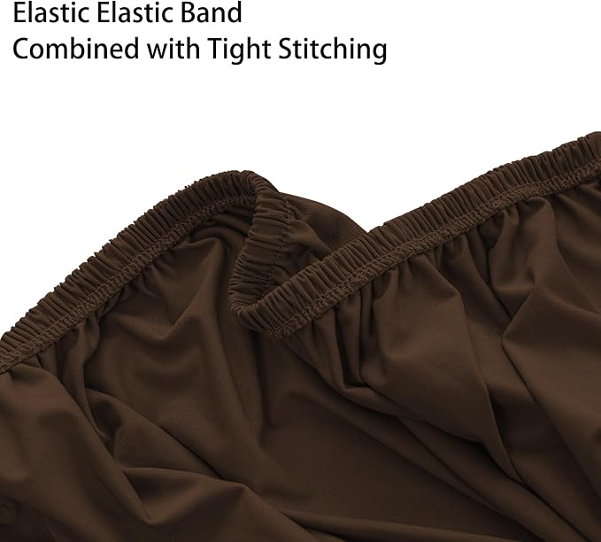 Super Stretch 40x40x15 inch Square Ottoman Cover- Soft Form Fit Ottoman Cover - Image 6