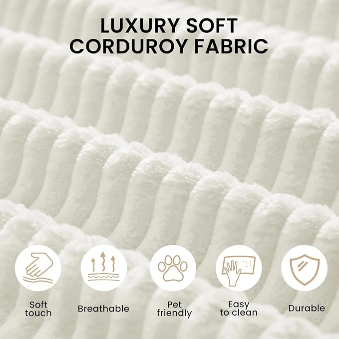 79'' Folding Convertible Sofa, Corduroy Modular Floor Couch - Image 5