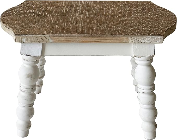 dwellington Wooden Bathroom Farmhouse Step Stool, Wood Foot Stool - Image 4