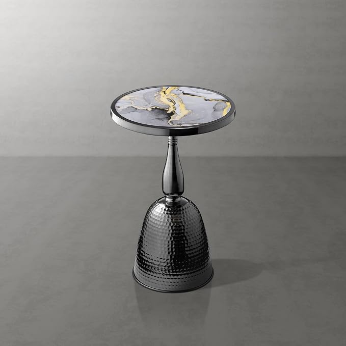Homes: Inside + Out Halric Modern 24" Tall Round End Table - Image 9