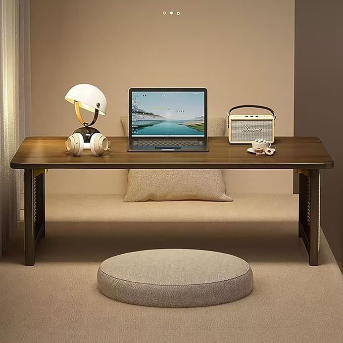 Japanese Floor Table Bamboo Folding Coffee Table Portable Solid Wood Japanese - Image 5